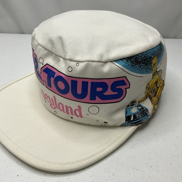 Vintage Star Wars Tours Hat Fitted Cap R2 D2 Retro 80s Disneyland Parks USA - Picture 7 of 11